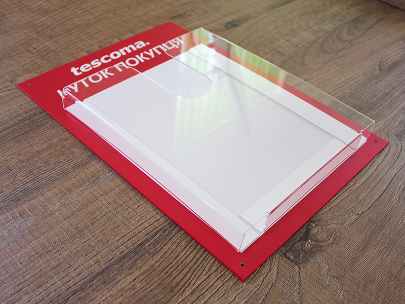 Tablica informacyjna na 1 kieszeń A4, 300x410 mm