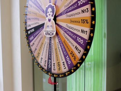 Wheel of Fortune on Telescopic Stand, Wheel Diameter 700mm