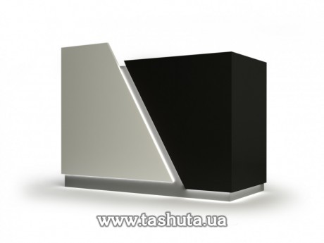 Lada recepcyjna, lada kasowa podświetlana, 145x110x62 cm