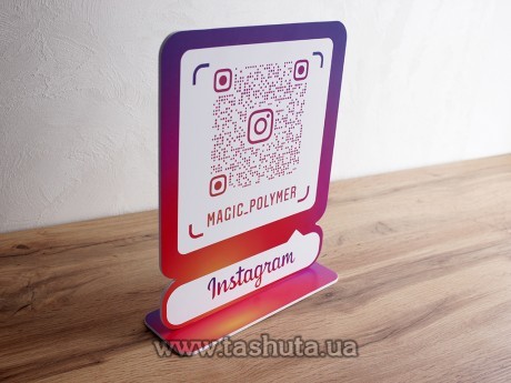 Tabliczka na Instagram z kodem QR z PCV 300x380mm