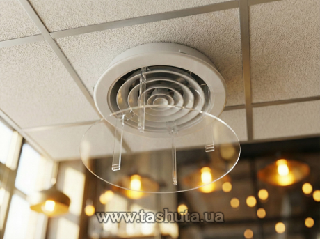 Экран для круглой вентиляционной решетки размером 150х150мм