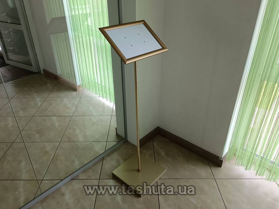 Inclined A3 Snap Frame Information Stand, GOLD