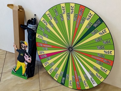 Wheel of Fortune on Telescopic Stand, Wheel Diameter 700mm