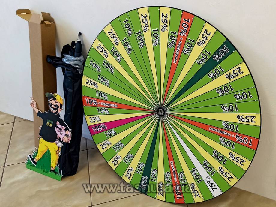 Wheel of Fortune on Telescopic Stand, Wheel Diameter 800mm