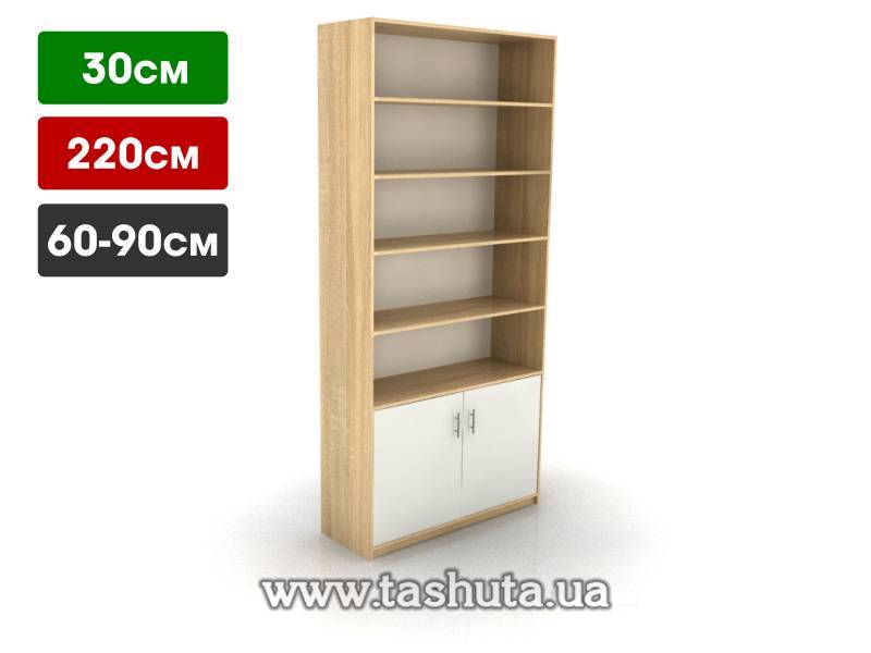 Retail Shelving Unit with Cabinet, Size 600x2200x300mm