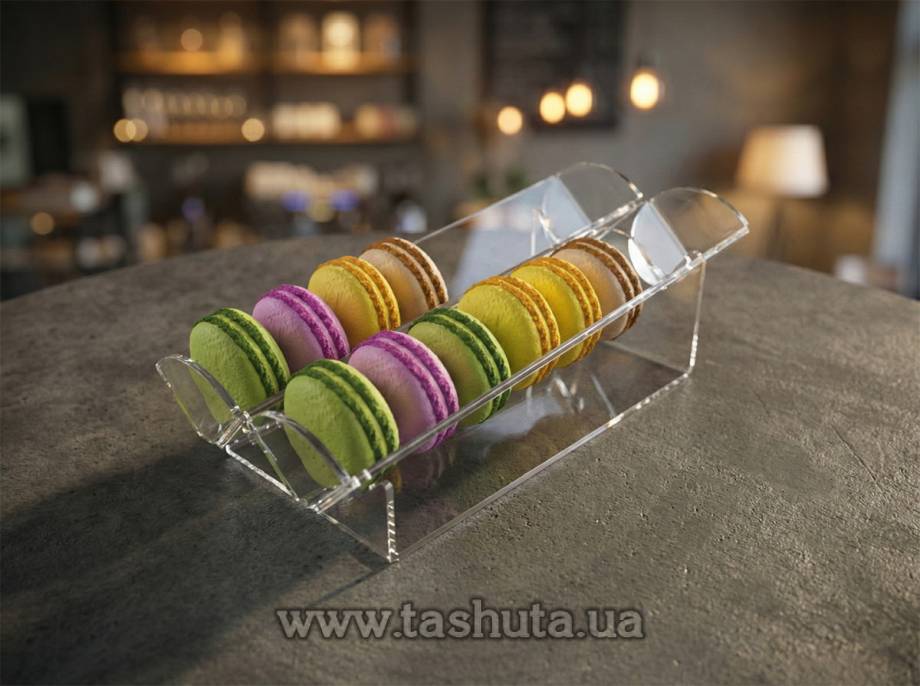 Macaron Stand with 2 Compartments 110x80x260mm