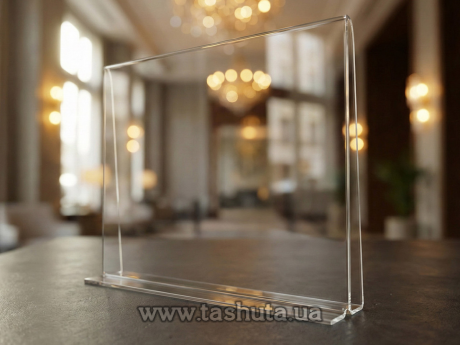 Захисна перегородка з акрилу для роботи з клієнтом 850х680мм