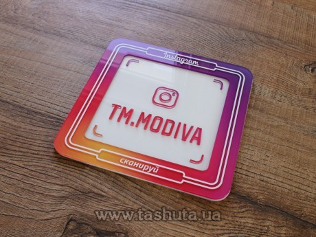 Tabliczka - wizytówka na Instagram 300x300mm