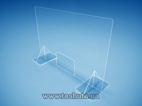 Przegroda akrylowa między kasą a klientem 1000x680mm, z plexi