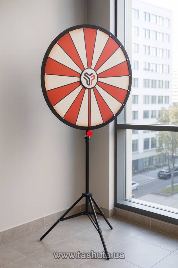 Wheel of Fortune with Logo and Folding Stand, Wheel Diameter 900mm