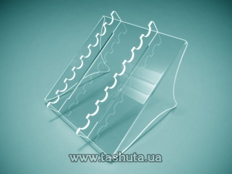 Przezroczysta podstawka na długopisy na 8 szt., 120x145x130 mm
