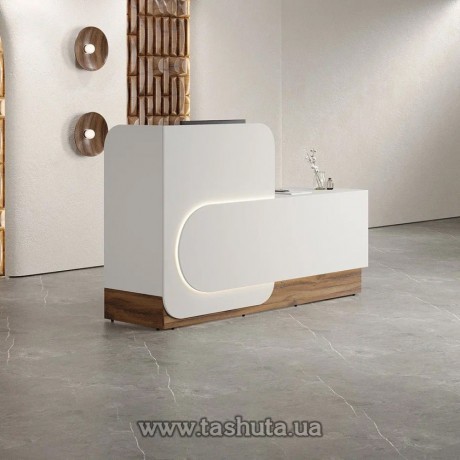 Biurowa lada recepcyjna „Skandi”, 180x120x62 cm