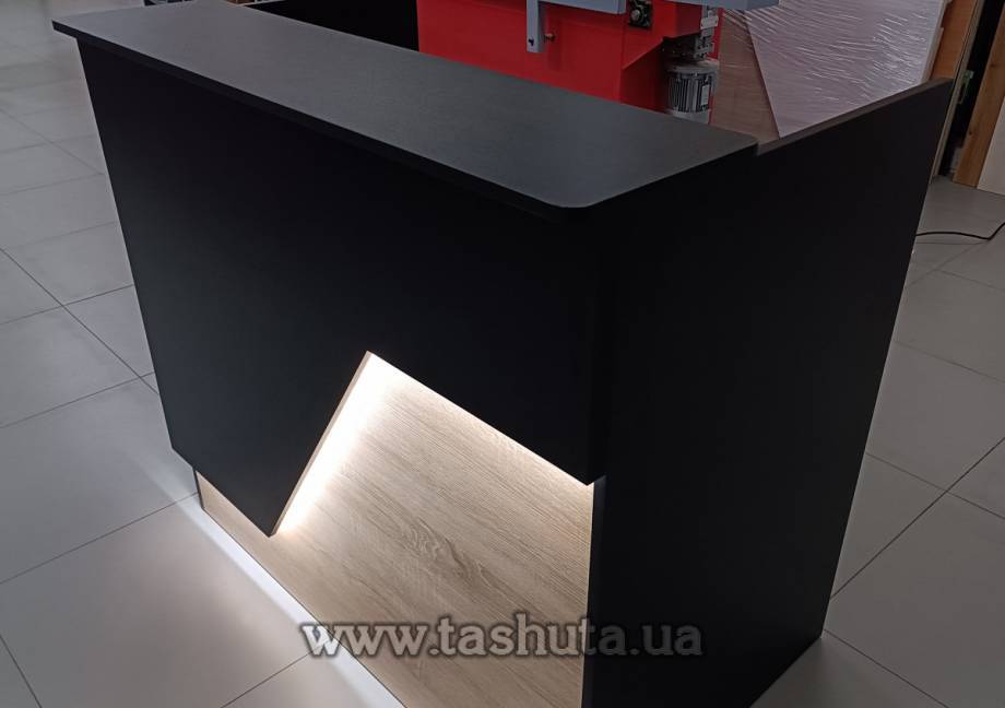 "Miami" Reception Desk, Illuminated Office Desk, 120x110x75cm