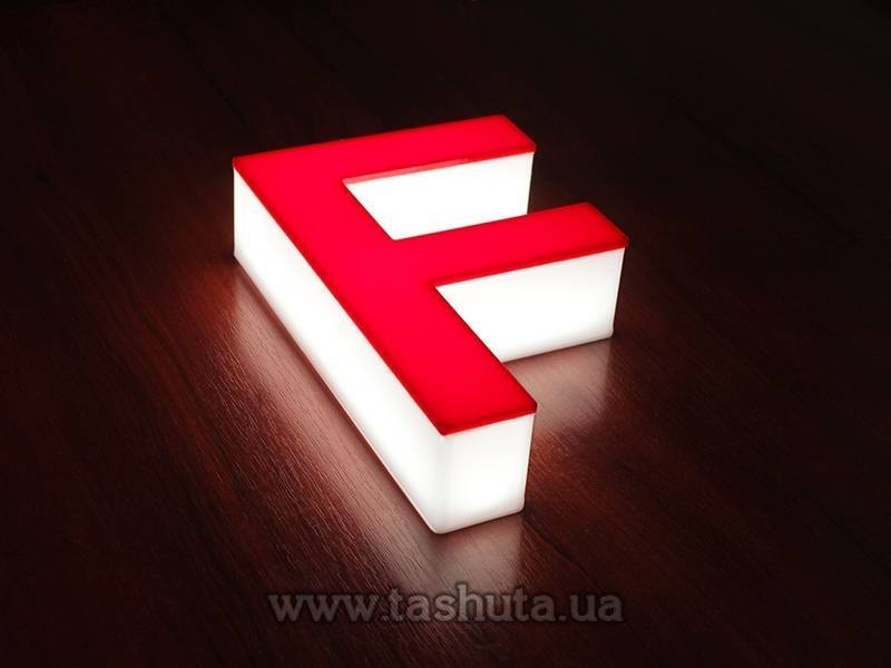 Illuminated Acrylic Letters (Fully Illuminated), h-400mm