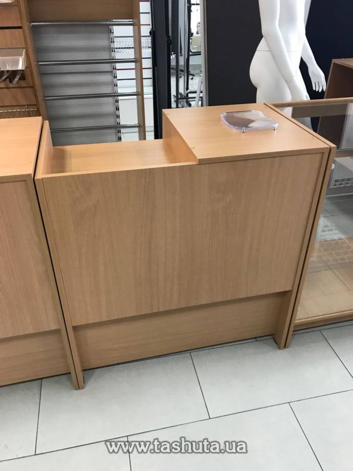 Shop Checkout Counter with Cut-Out, Size 120x90x50cm