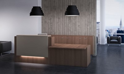 Modular Front Desk, Registration Desk, 180x110x74cm