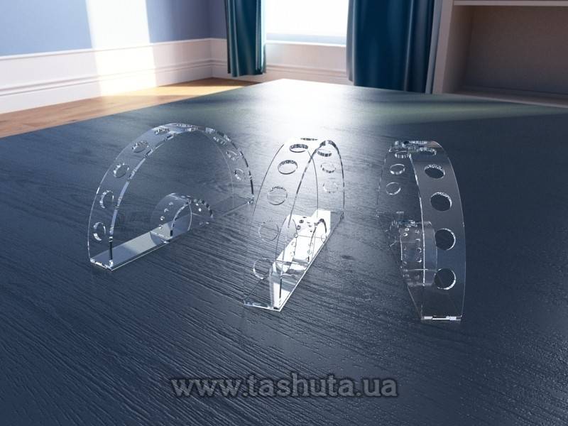 Acrylic Pen Holder for 10 pcs, 150x75x22mm
