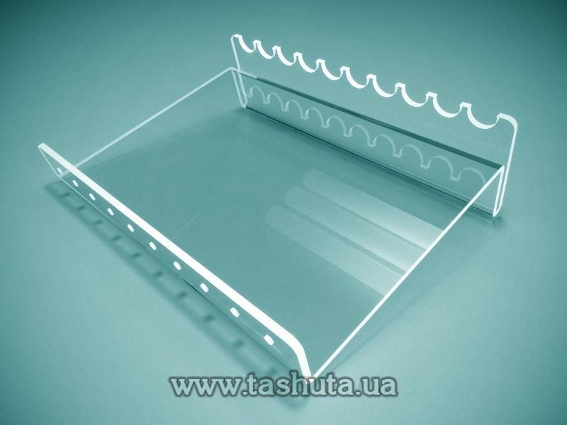 Acrylic Pen Holder for 10 pcs, 160x45x120mm