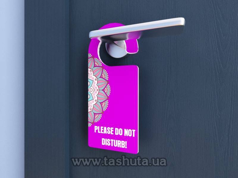 Door Handle Sign (Door Hanger) 160x80mm, Single-Sided