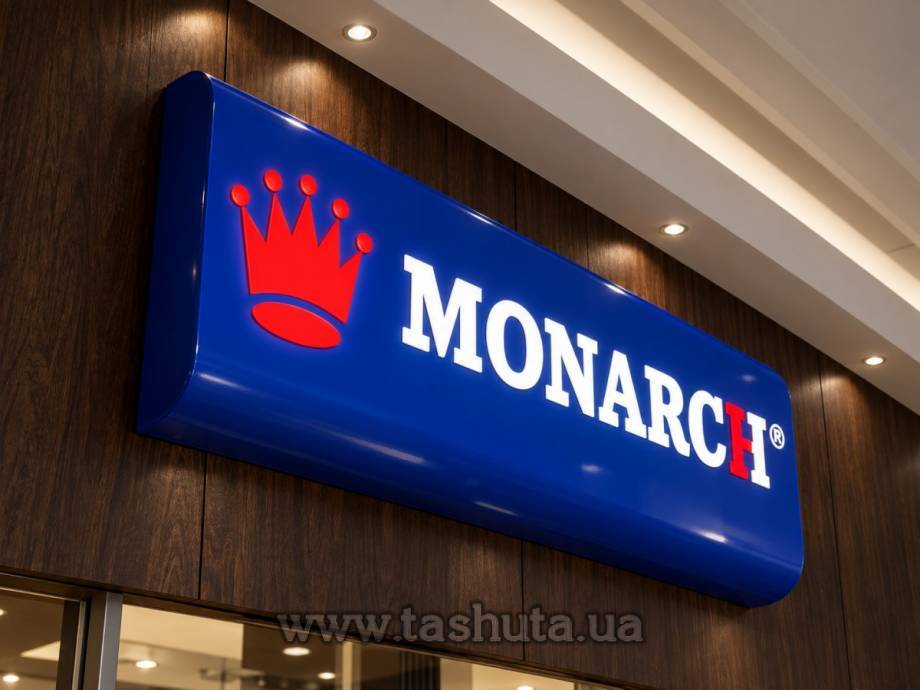 Illuminated Sign with Rounded Ends