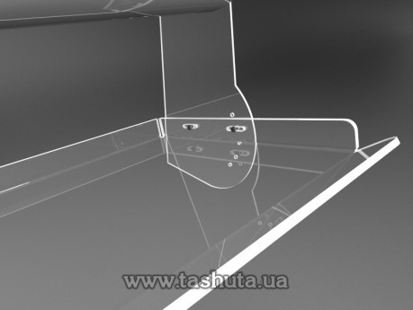 Ekran klimatyzatora z plexi, szerokość 700mm, bez wiercenia w ścianie