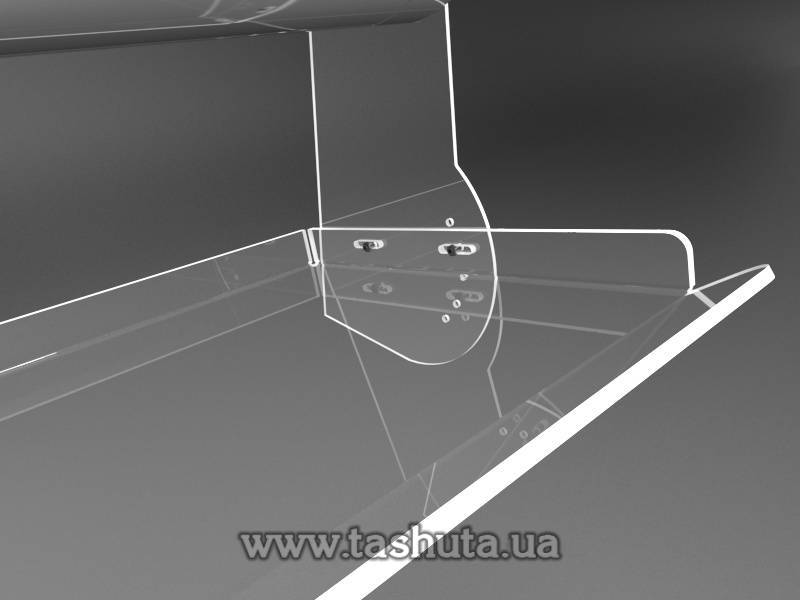 Экран кондиционера из оргстекла шириной 1100мм без сверления стены