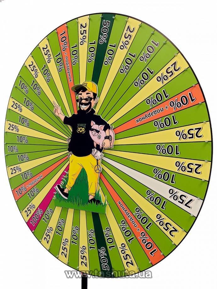Wheel of Fortune on Telescopic Stand, Wheel Diameter 800mm