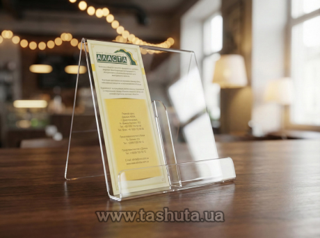 Подставка акриловая для буклетов на 2 ячейки А4 (210х297)