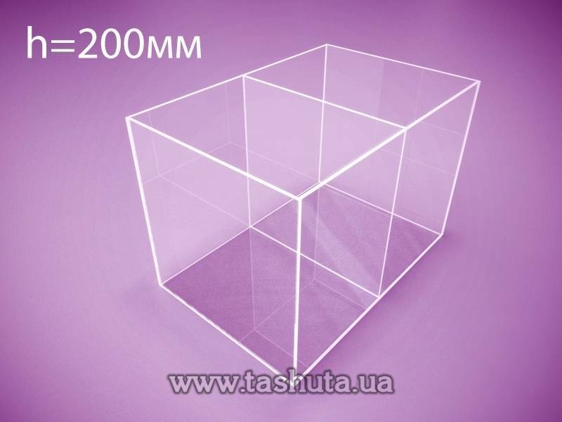 Acrylic Box, Container with Divider 200x300x200mm