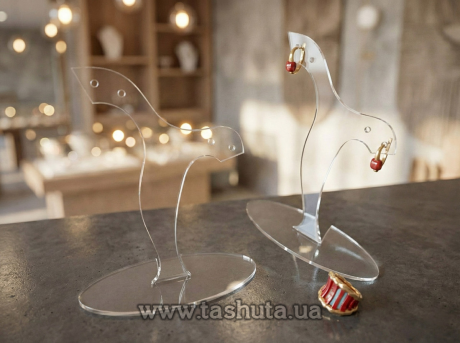 Акрилова підставка під сережки 110х150 мм