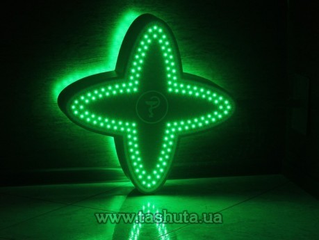 Krzyż apteczny LED „PŁATEK” 600x600 mm
