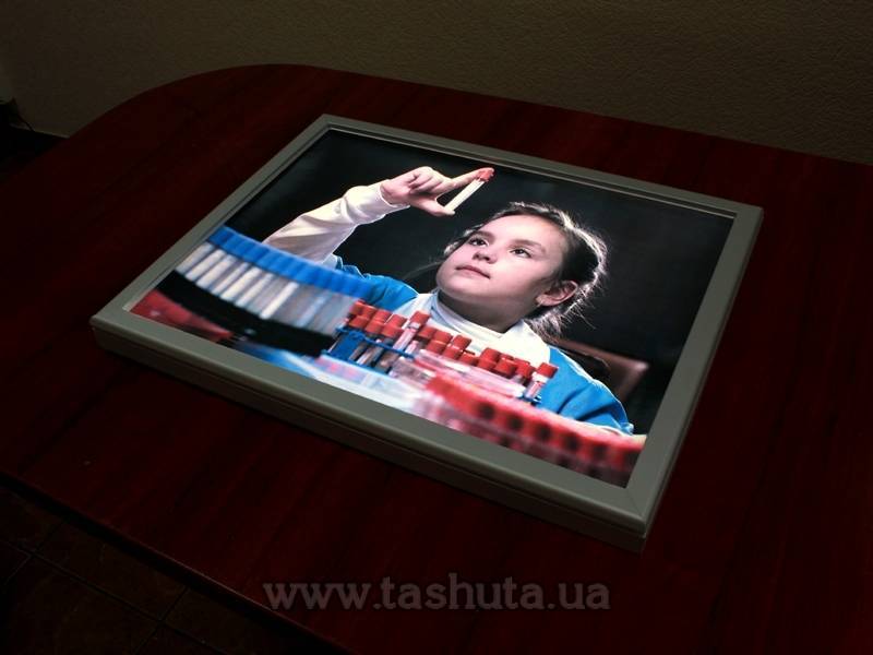 Slim Edge-Lit Frame Light Sign (Reinforced), B1 Format, Single-Sided