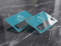 Identyfikator plastikowy z nadrukiem pełnokolorowym, 65x35 mm
