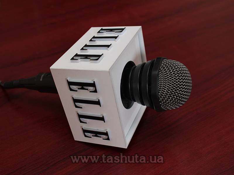 Microphone Cube (Flag) with 3D Logo
