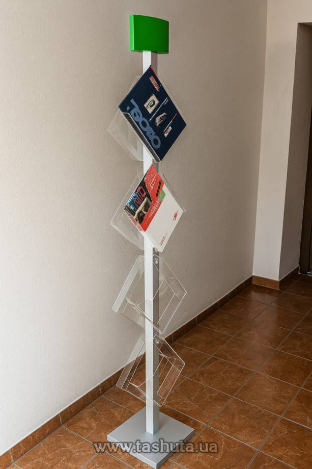 Literature Stand with 8 A4 Pockets, Double-Sided