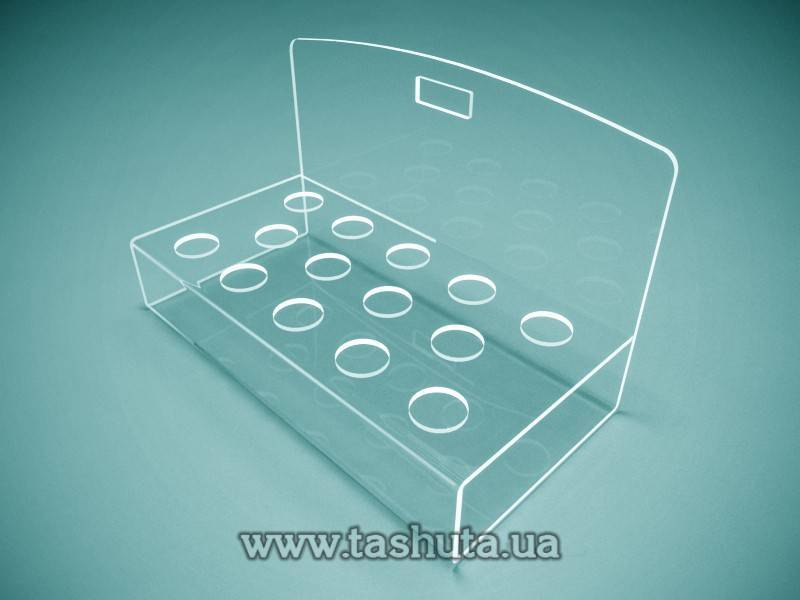 Lipstick Display for 14 pcs, 205x120x100mm (D=20mm)
