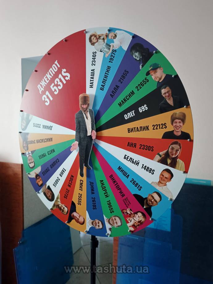 Wheel of Fortune on Telescopic Stand, Wheel Diameter 900mm