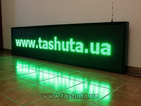 Світлове табло Рухомий рядок 1280х640мм (зелений колір)