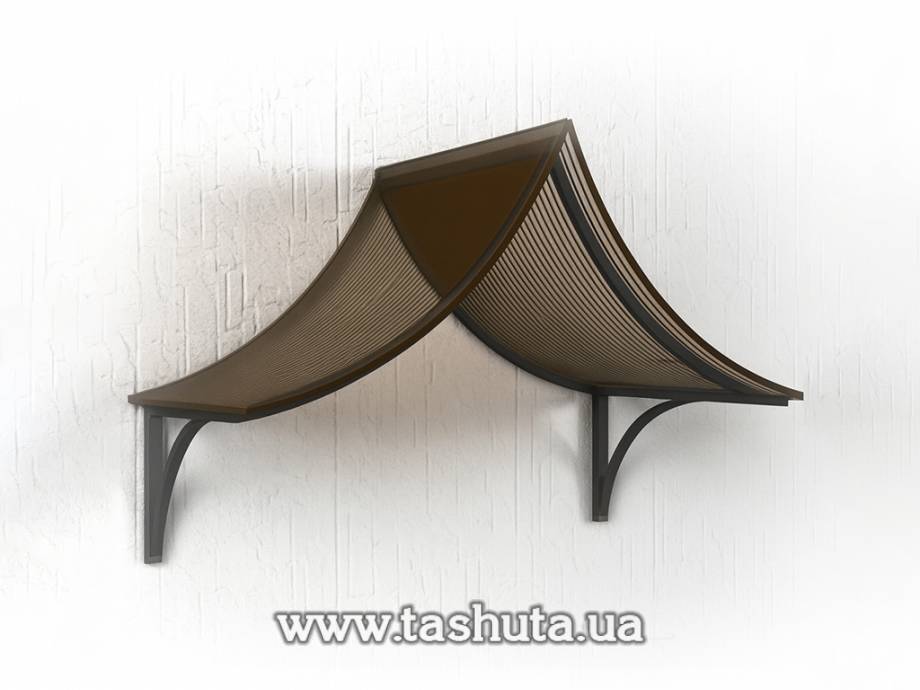 "Gable" Polycarbonate Canopy, 1500x600x1050mm
