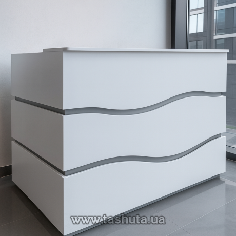 Стойка регистрации, стойка ресепшн с подсветкой, 190х110х80cм