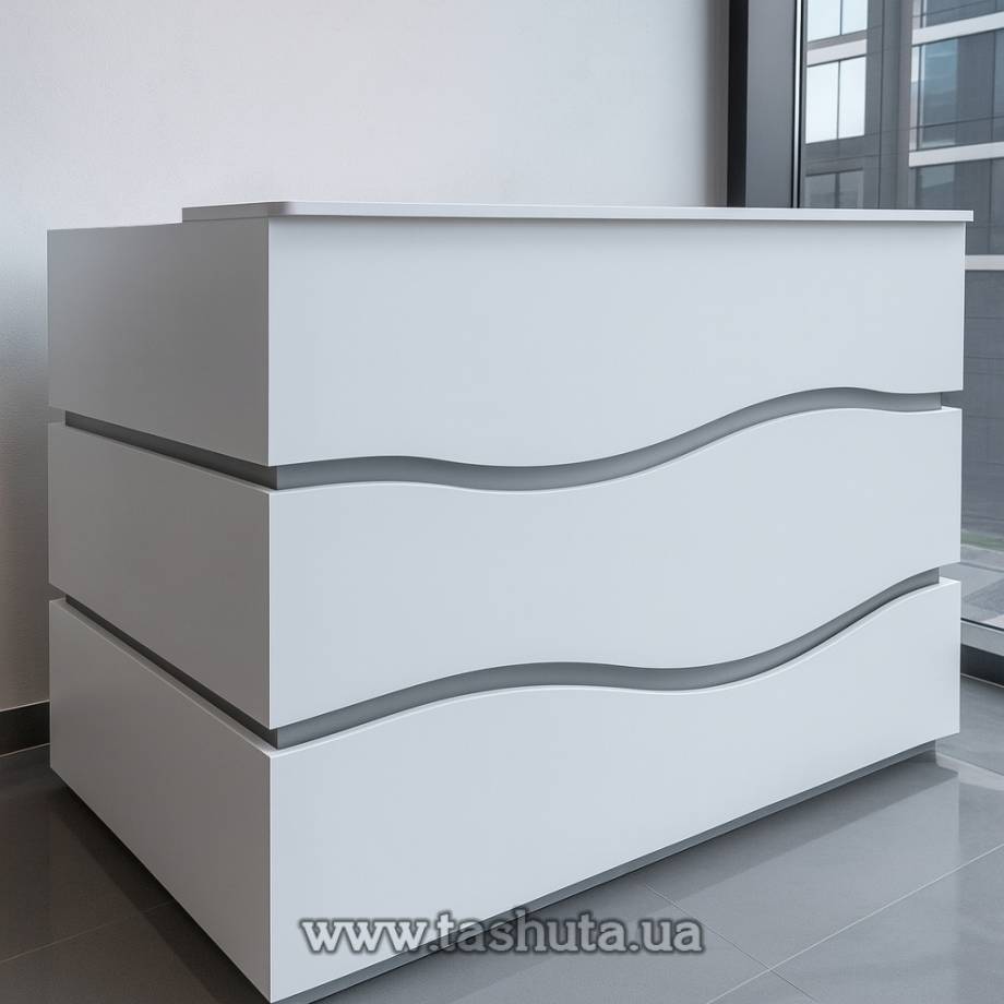 Illuminated Registration and Reception Desk, 190x110x80cm