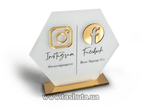 Tabliczka Instagram &amp; Facebook 300x260mm