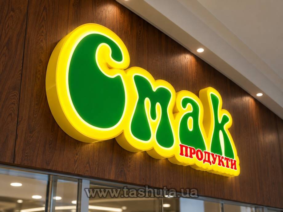 Shaped Illuminated Advertising Sign