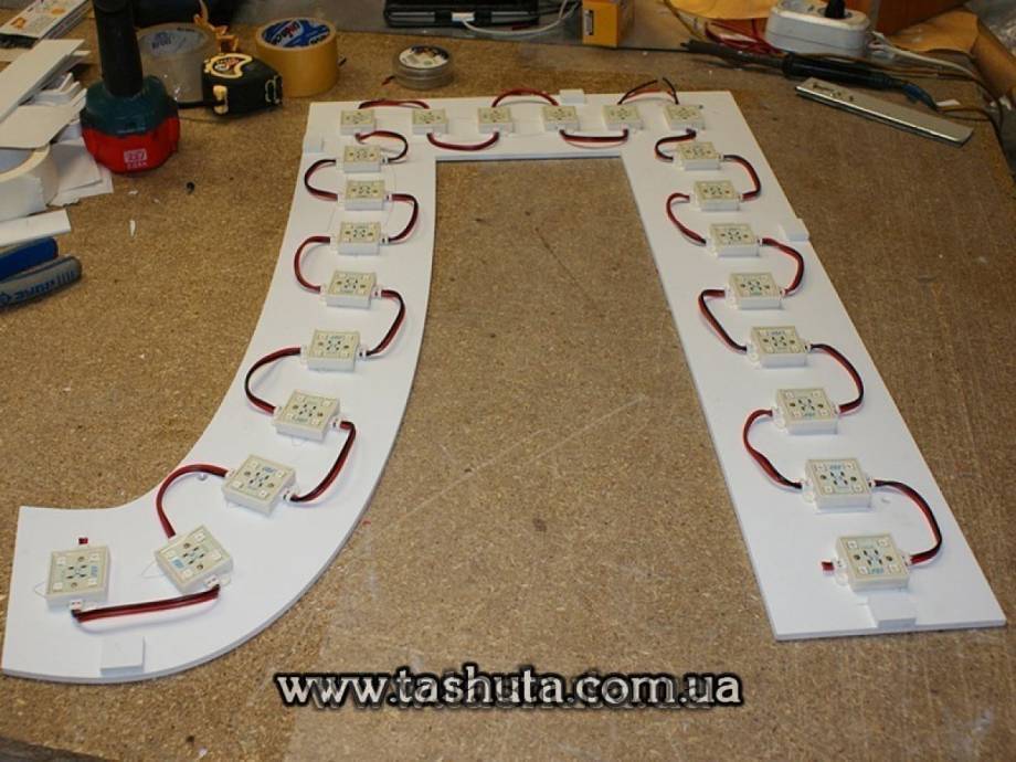Illuminated 3D Letters with Coloured Film, h-1000mm