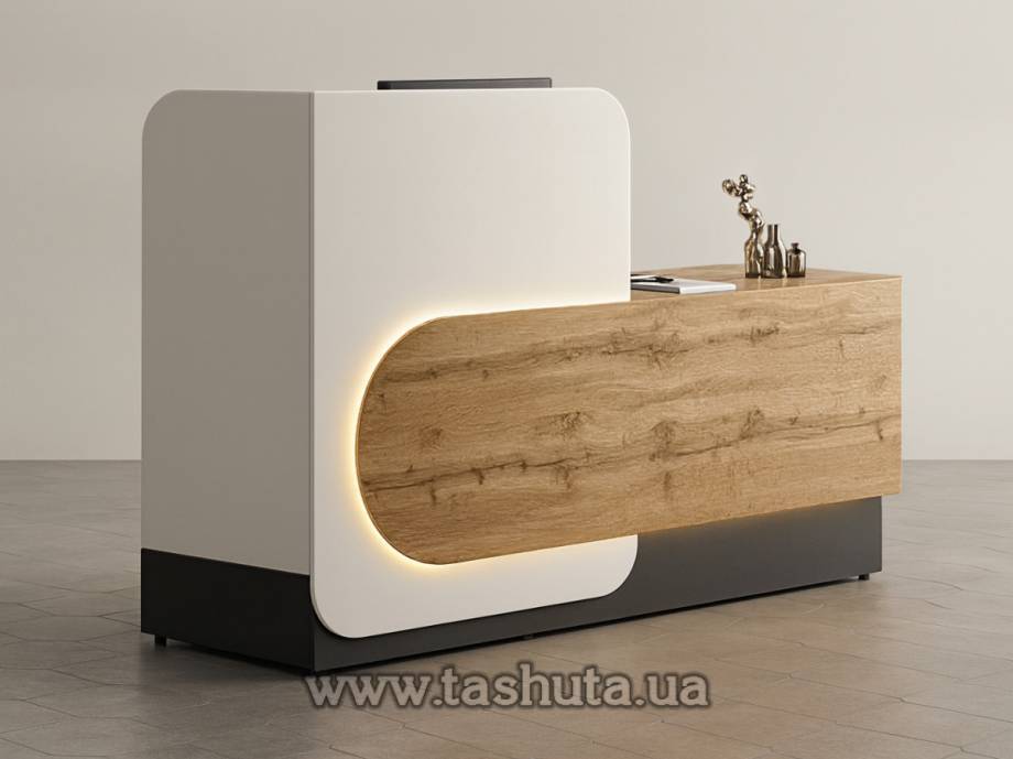 Офісна стійка ресепшн «Сканді», 220х120х62 см
