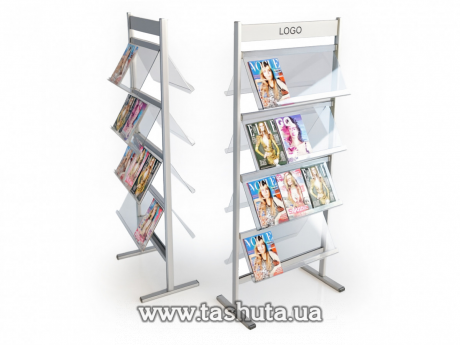 Двухсторонняя стойка под полиграфию на 8 карманов А4х3