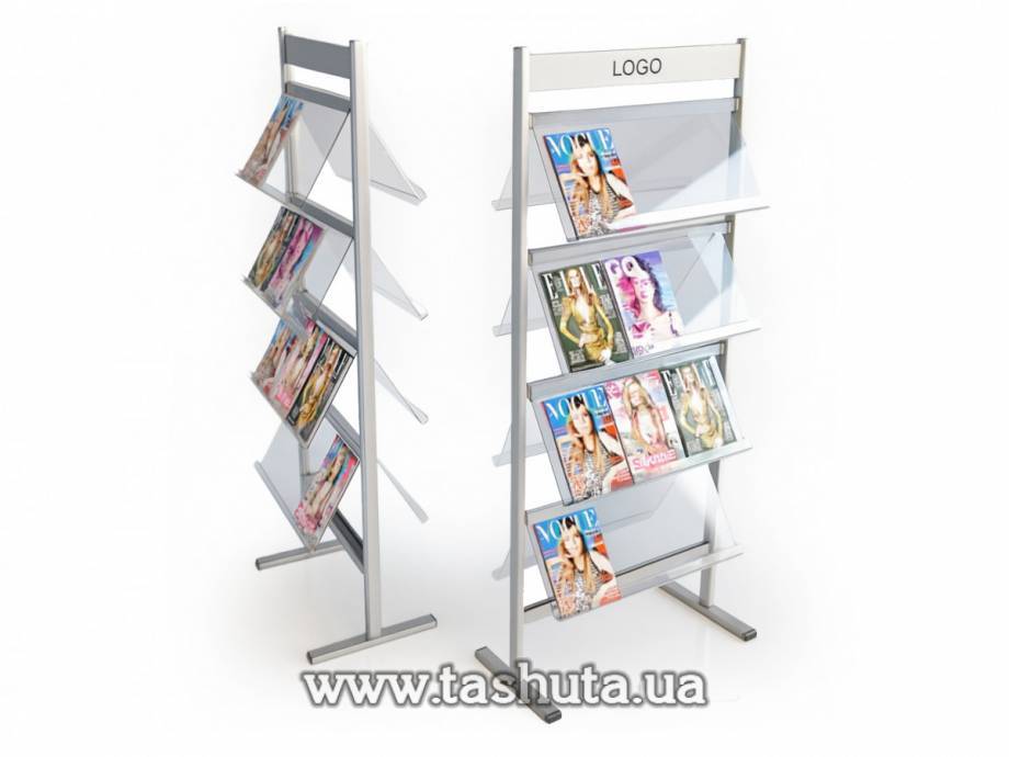 Double-Sided Literature Stand with 8 Pockets A4x3