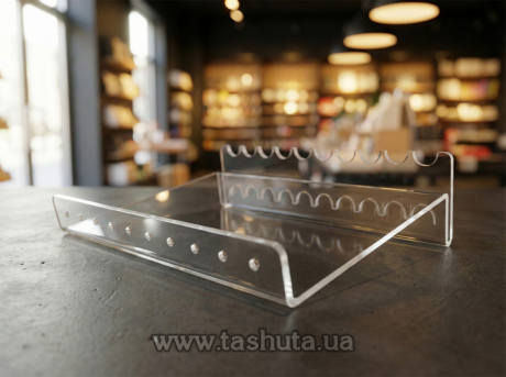 Подставка для ручек из оргстекла на 10 шт, 160х45х120 мм