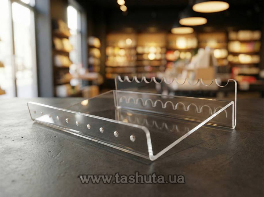 Acrylic Pen Holder for 10 pcs, 160x45x120mm