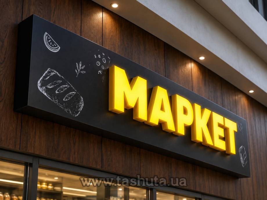 Illuminated Sign with 3D Letters